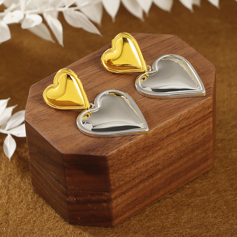 Damen elegante Ohrringe im Herzdesign Shop Nory