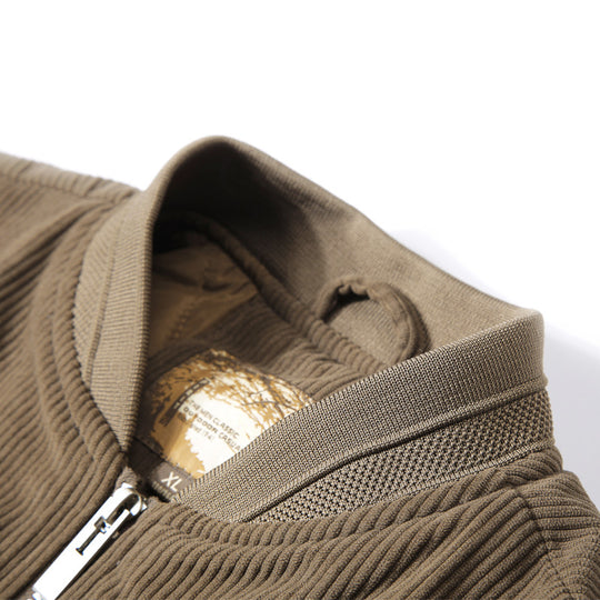 Herren Kord-Bomberjacke mit Reißverschluss, Rippbündchen und leichter Wattierung Shop Nory