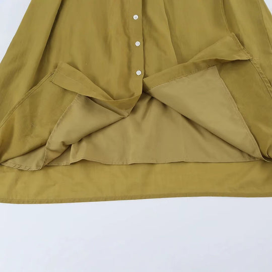 Damen Ärmelloses Hemdblusenkleid mit Kellerfalten, durchgehender Knopfleiste und Taillengürtel Shop Nory