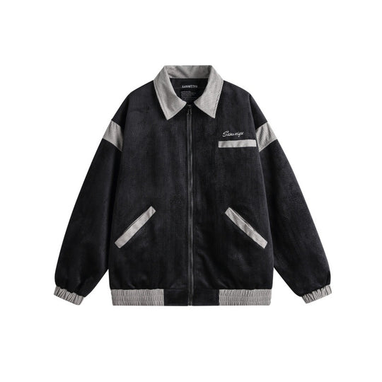Unisex Harrington-Blousonjacke mit Strukturstoff und Kontrastbesatz Shop Nory
