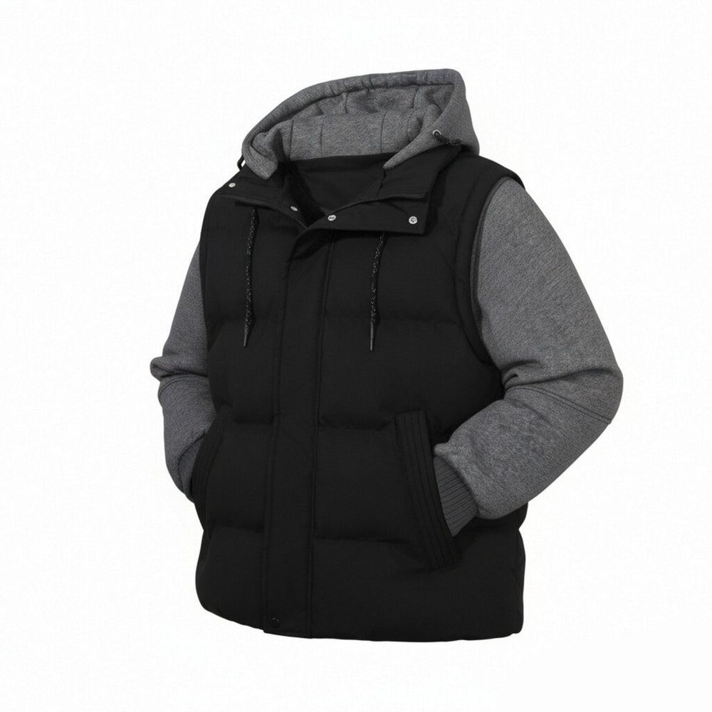 Herren Gepolsterte Hybrid-Kapuzenweste mit Sweatärmeln und Steppkörper Shop Nory