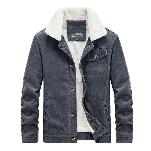 Herren Baumwoll-Cordjacke im Worker-Blouson mit wärmender Sherpa-Innenausstattung Shop Nory