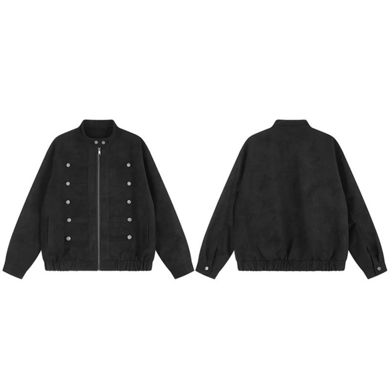 Damen Militärinspirierte Oversize-Jacke mit Stehkragen und Zierknopfreihe Shop Nory