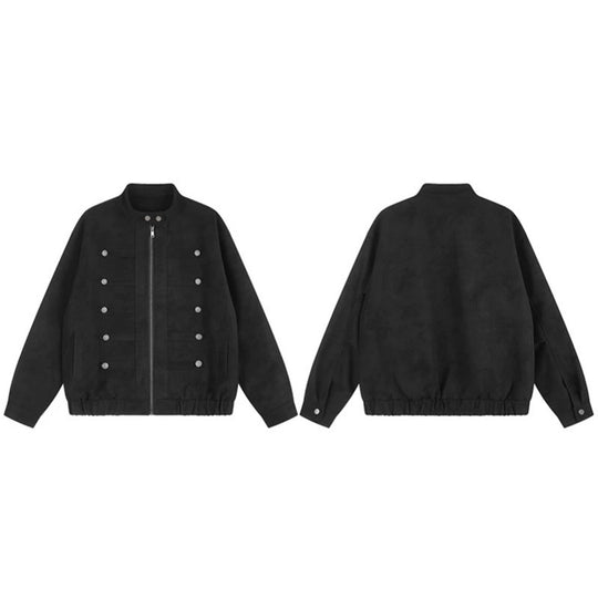 Damen Militärinspirierte Oversize-Jacke mit Stehkragen und Zierknopfreihe Shop Nory