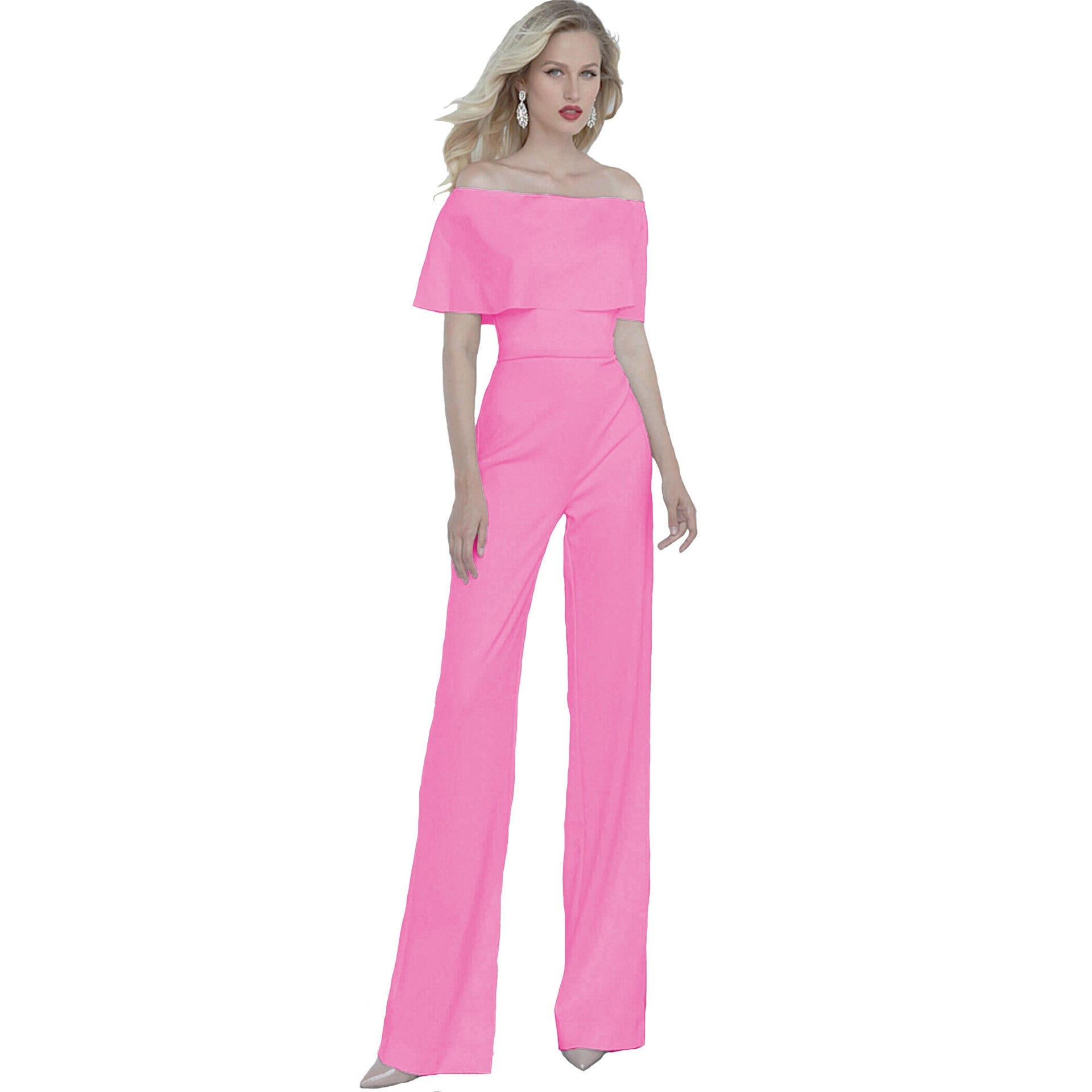 Shopnory | Eleganter V-Ausschnitt Jumpsuit