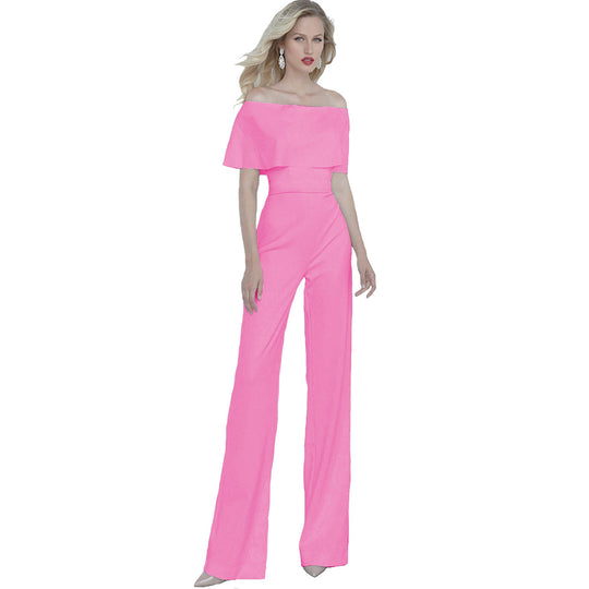 Shopnory | Eleganter V-Ausschnitt Jumpsuit