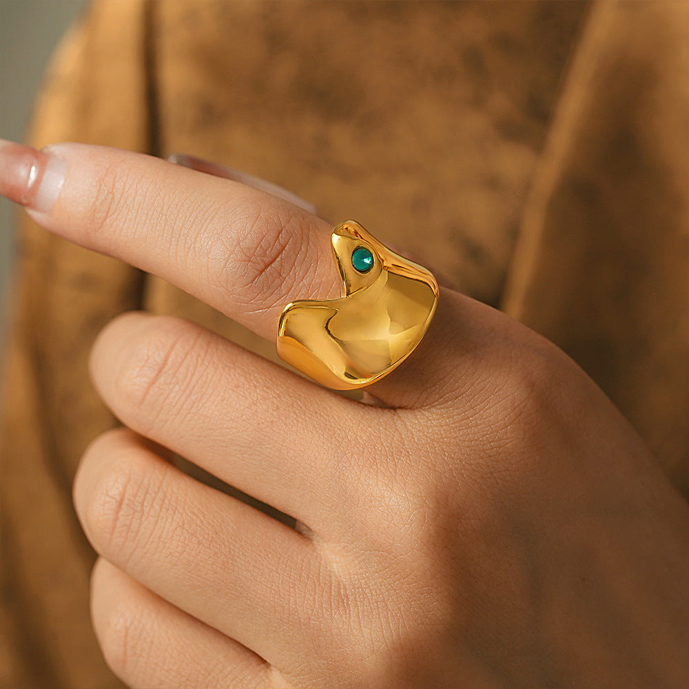 Damenring mit stilvollem Fischdesign aus hochwertigem Edelstahl Shop Nory