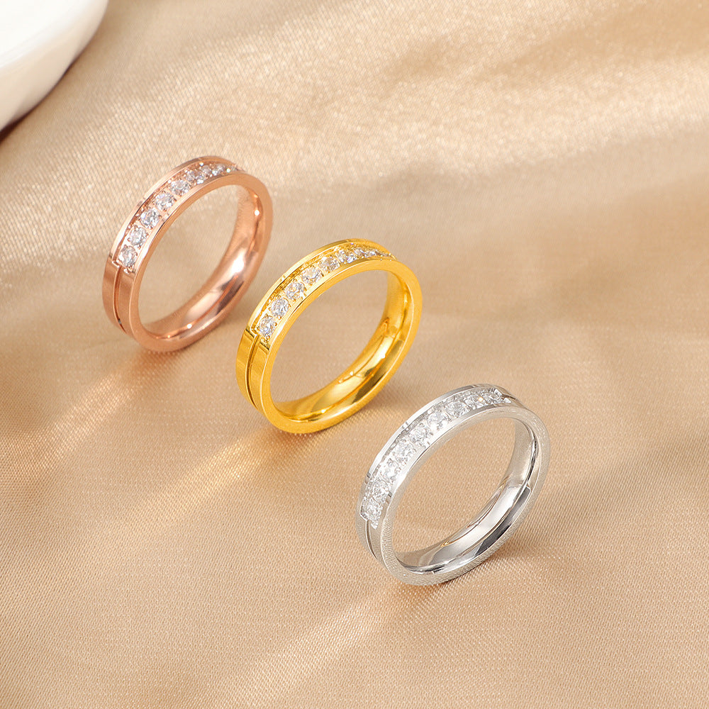 Damen-Diamant-akzentuierte Ewigkeit-Band-Ring Shop Nory