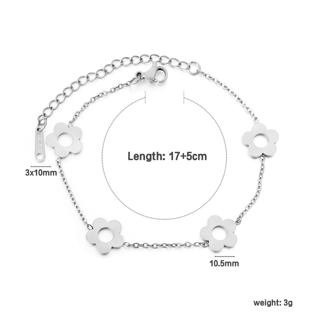 Damen Armband mit filigranen Blumenmotiven Shop Nory