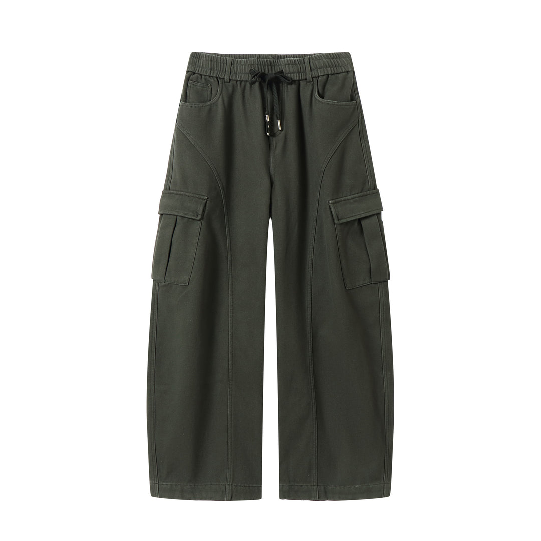 Herren Weite Cargo-Hose mit Kordelbund und Mehrfachpattentaschen Shop Nory