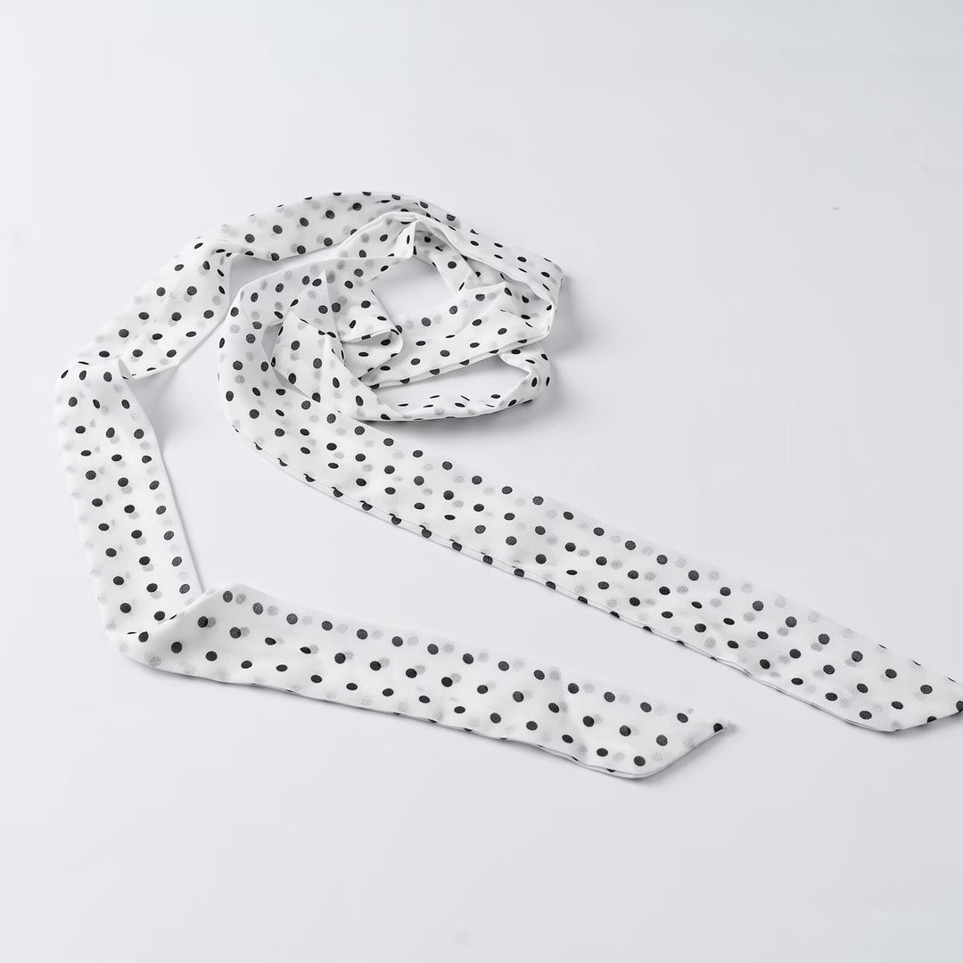 Damen Wickelbluse mit Bindeschal, V-Ausschnitt und Polka-Dot-Optik Shop Nory