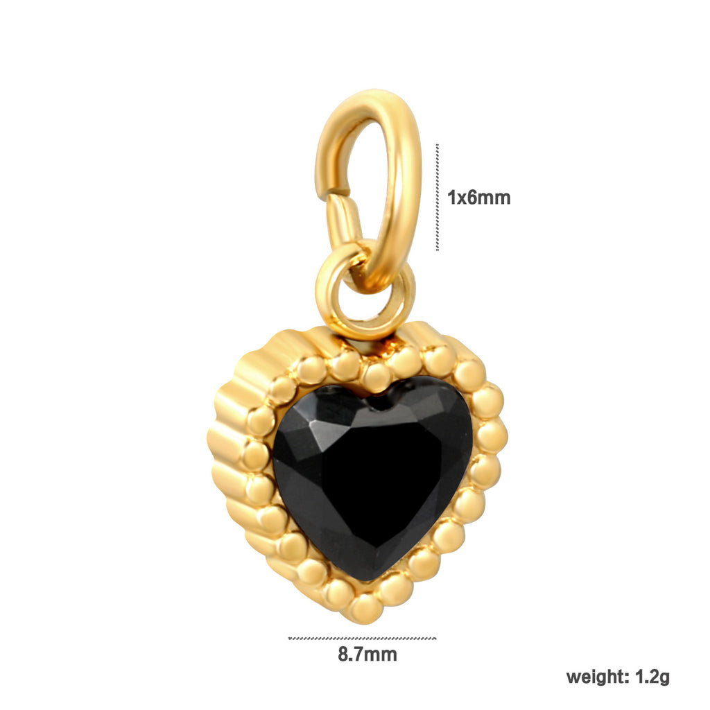 Damen Herzförmiger Anhänger mit funkelndem Kristall und luxuriöser Goldbeschichtung Shop Nory