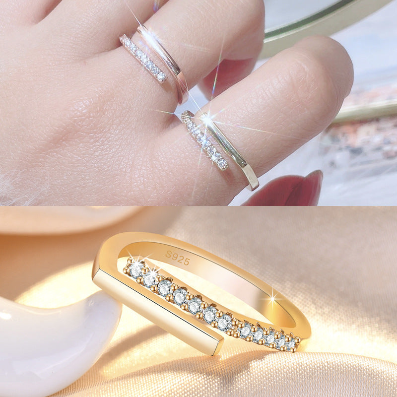 Damen Funkelnder Ring mit elegantem Design und Zirkonia-Akzenten Shop Nory