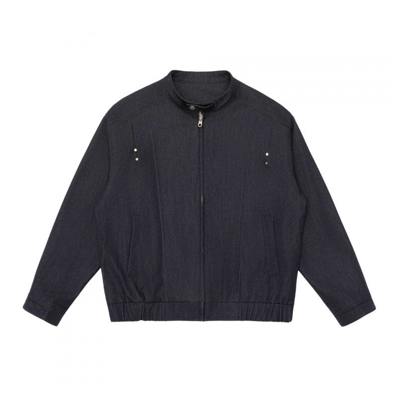 Unisex Kurzblouson im Overshirt‑Stil mit Stehkragen, Reißverschluss und elastischem Saum Shop Nory
