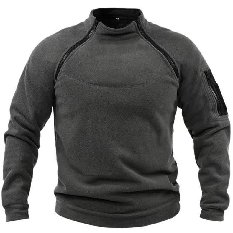 Herren Utility-Sweatshirt mit Schulter-Reißverschlüssen und Ärmeltasche Shop Nory