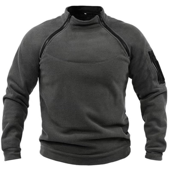 Herren Utility-Sweatshirt mit Schulter-Reißverschlüssen und Ärmeltasche Shop Nory