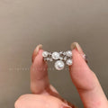 Damen Ring mit luxuriösem Perlen- und Zirkonia-Design Shop Nory