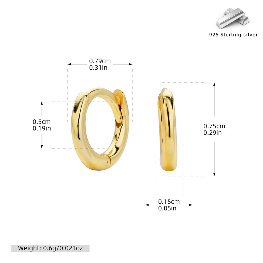 Damen Creolen mit modernem, geschwungenem Design aus 925 Sterling Silber Shop Nory
