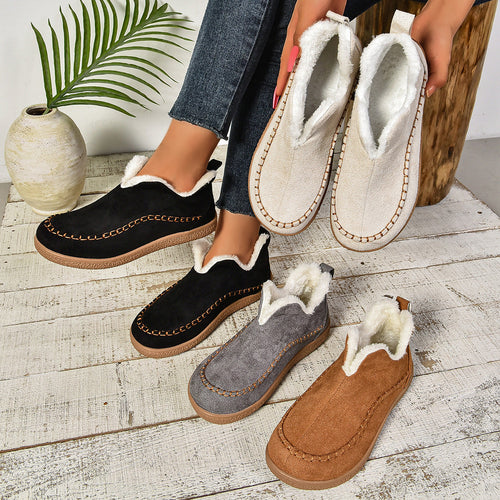 Damen Slipper mit warmem Fleece-Futter und rutschfester Sohle