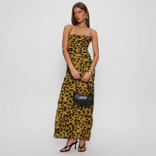 Damen Elegantes Abendkleid mit floralem Spitzenmuster und Spaghettiträgern