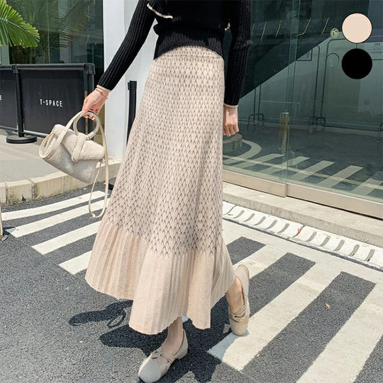 Damen Eleganter und lässiger Midirock mit strukturiertem Design Shop Nory