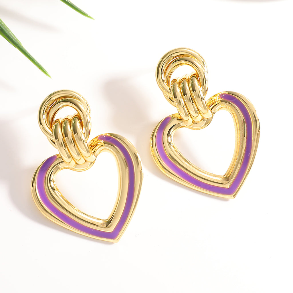 Damen Herzförmige Statement Ohrringe mit elegantem Design Shop Nory
