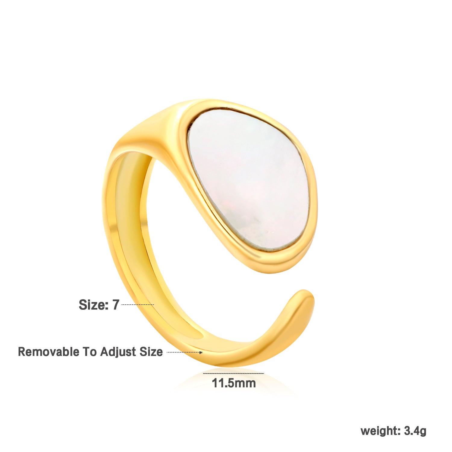 Damen modischer Spiraling-Ring mit doppelfarbiger Oberfläche Shop Nory
