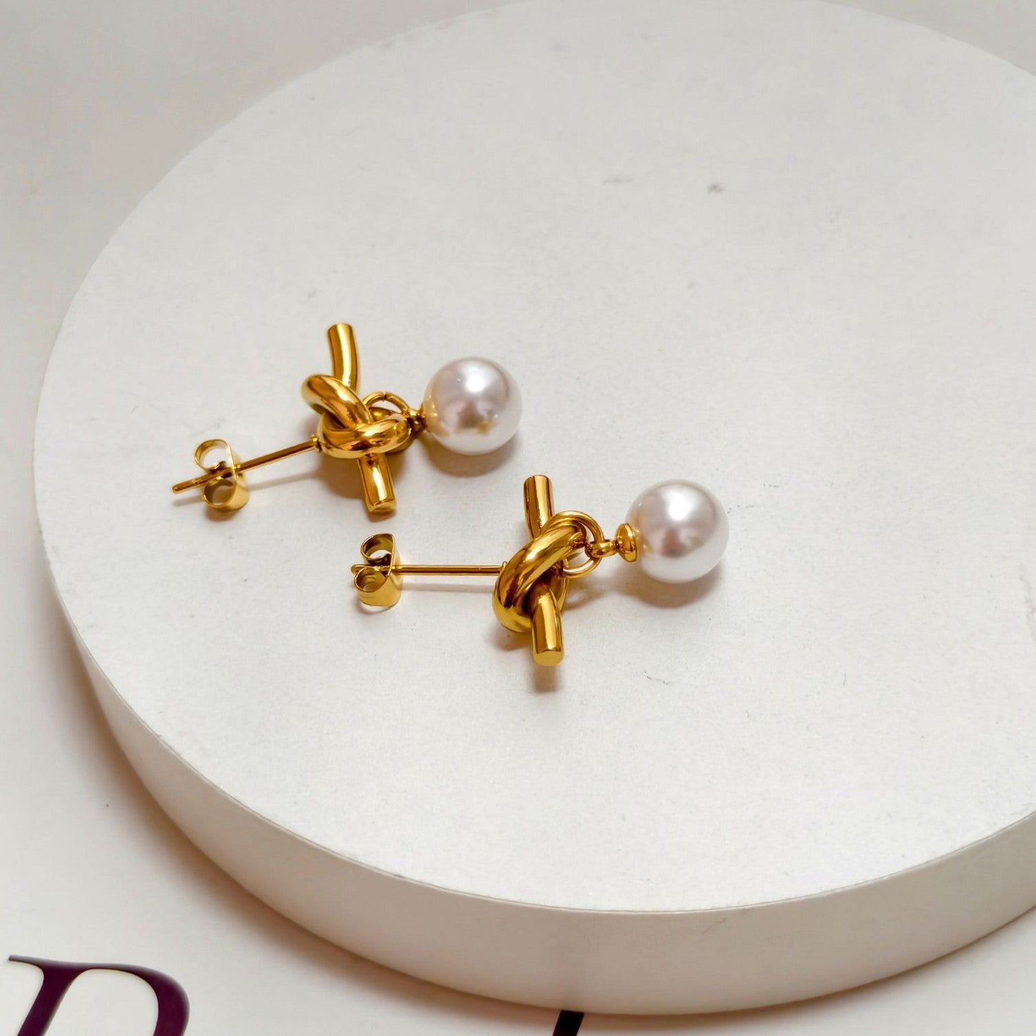 Damen Elegante Perlen Tropfen Ohrringe Shop Nory