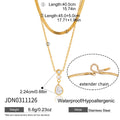 Damen Halskette mit zarten Wasserfall-Anhängern und verlängerbarer Edelstahlkette Shop Nory
