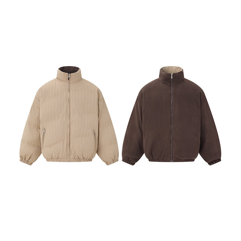 Unisex Wendbare Boxy-Jacke mit gesteppter Außen- und Fleece-Innenseite Shop Nory