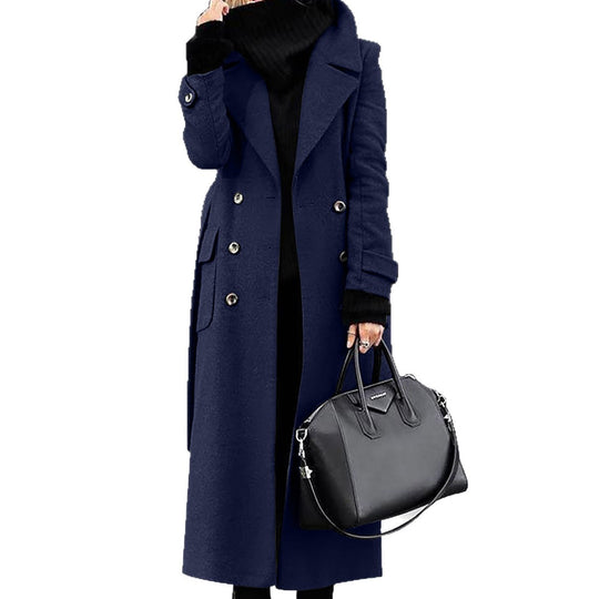 Damen Eleganter und zeitloser Wollmantel