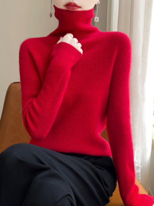 Damen Schmal geschnittener Feinstrick-Rollkragenpullover mit extrafeinem Flauschfinish Shop Nory