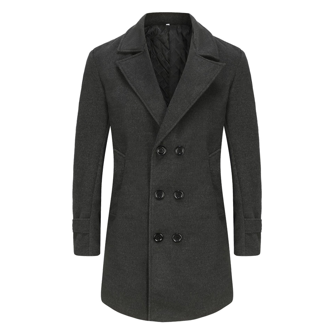 Herren Doppelreihiger City Mantel aus Wollmix mit taillierter Silhouette Shop Nory