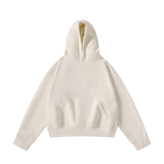Unisex schwerer Oversize-Kapuzenpullover mit doppellagiger Kapuze Kängurutasche und breitem Rippbund Shop Nory