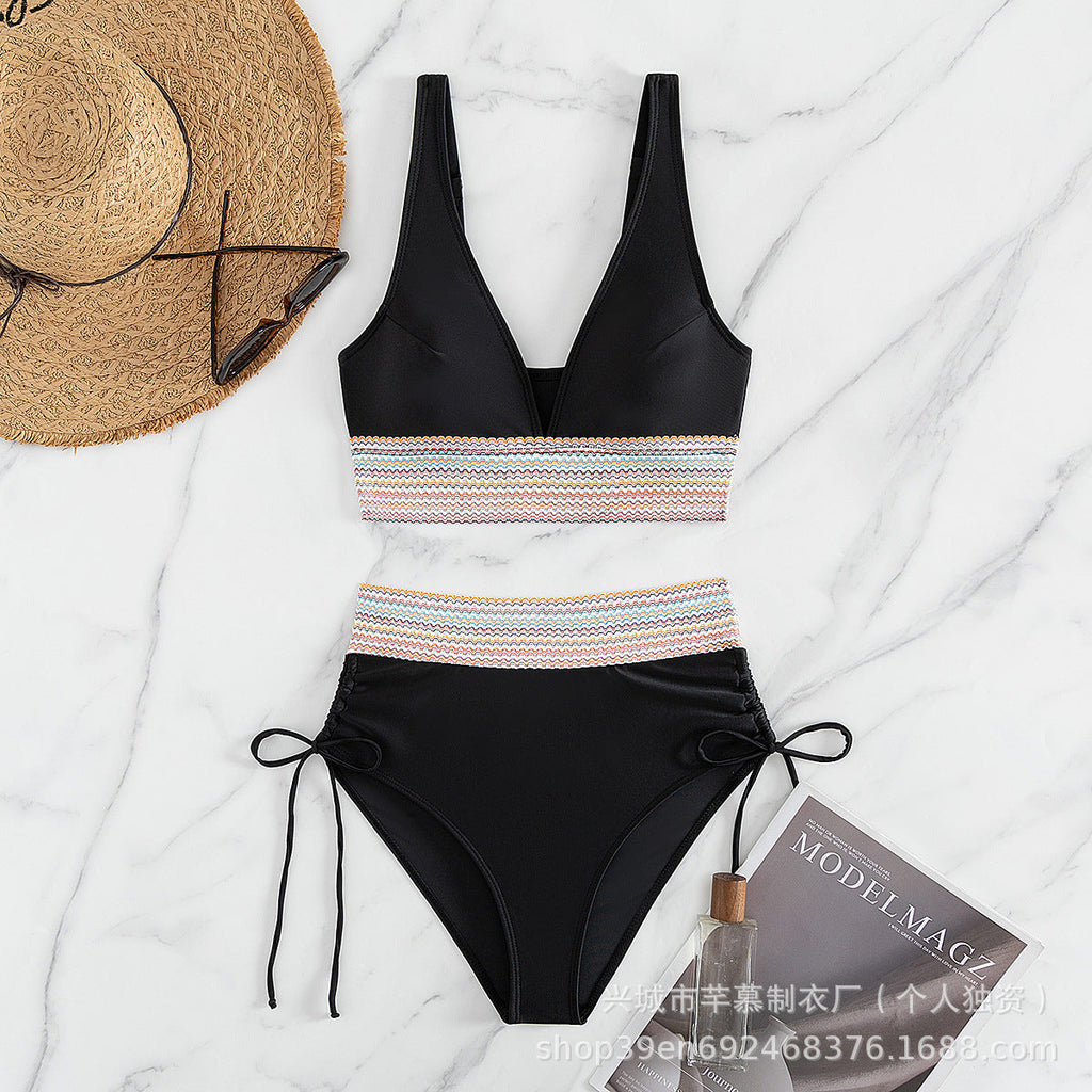 Damen Hochgeschnittener Sportbikini Shopnory