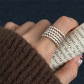 Damenring mit geflochtenem Design aus hochwertigem Edelstahl Shop Nory