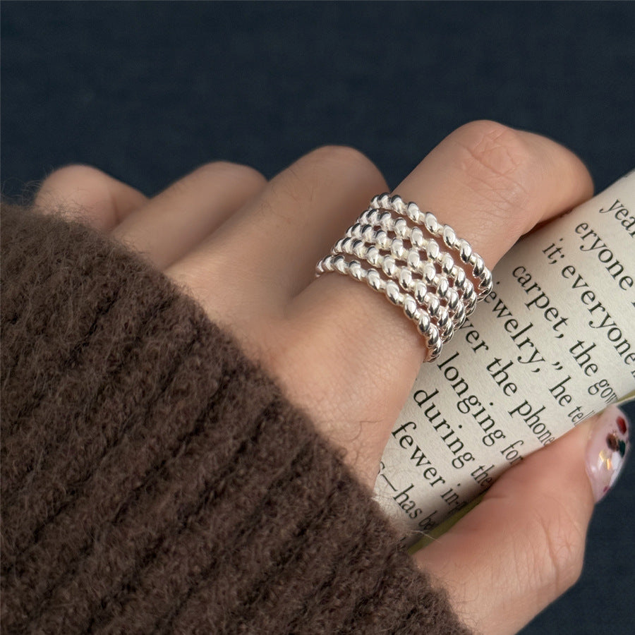 Damenring mit geflochtenem Design aus hochwertigem Edelstahl Shop Nory