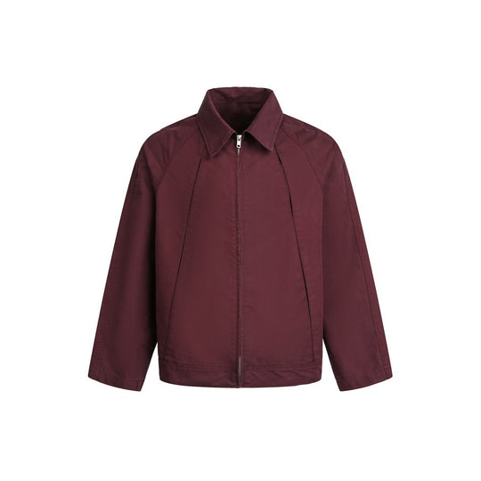 Unisex Boxy-Blousonjacke aus Baumwollmix mit Raglanärmeln und durchgehendem Reißverschluss Shop Nory