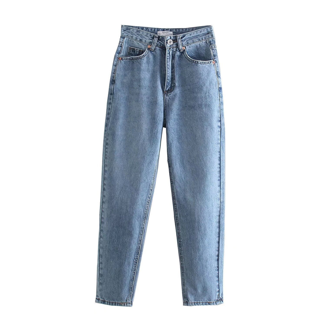 Damen Hochtaillierte Denim-Jeans mit konisch zulaufendem Bein Shop Nory