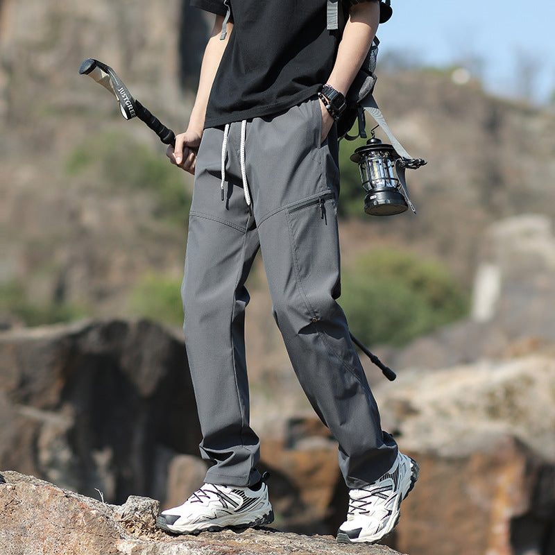 Herren Technische Trekkinghose mit Reißverschlusstaschen und Kordelbund Shop Nory