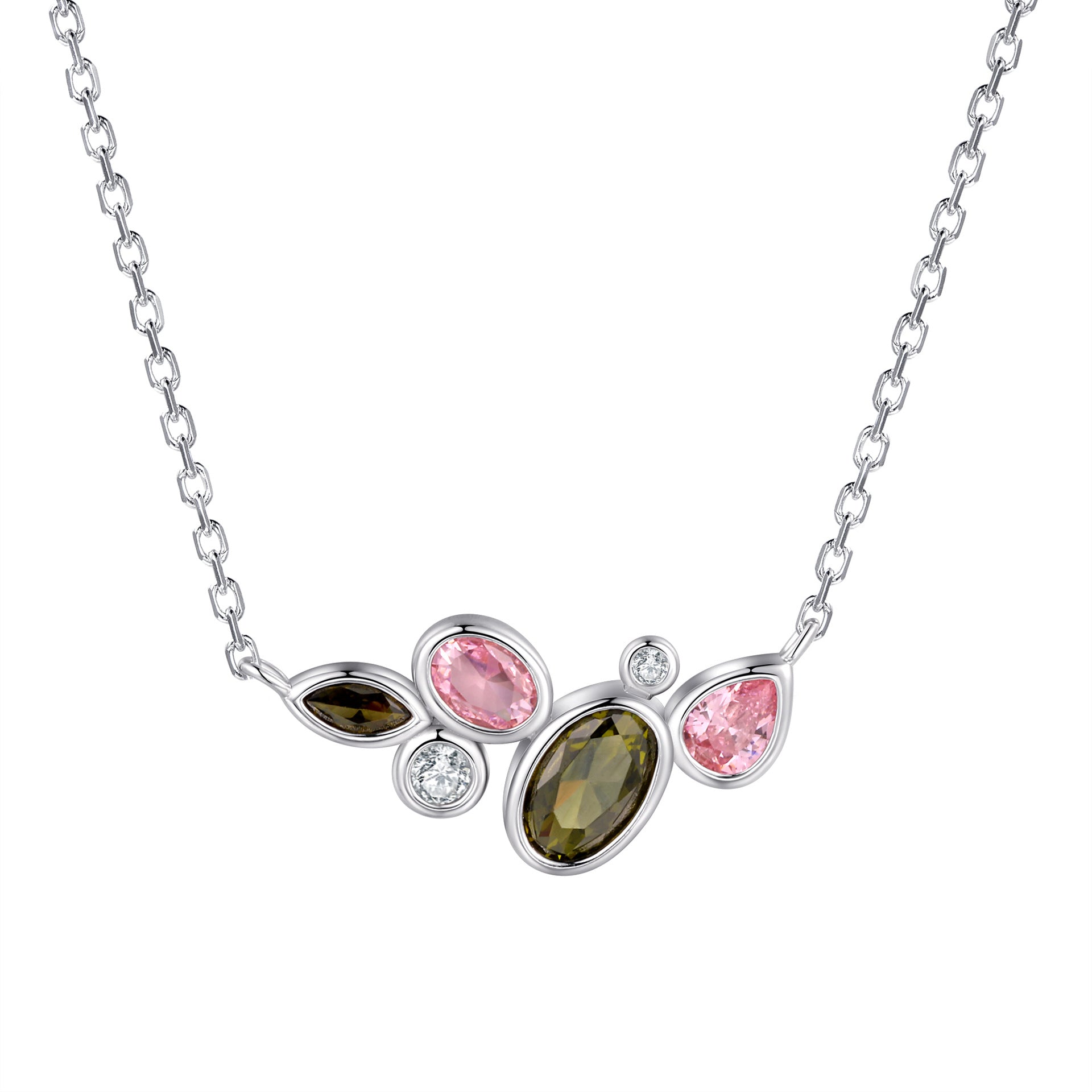 Damen Halskette mit funkelndem Kristallmotiv Shop Nory