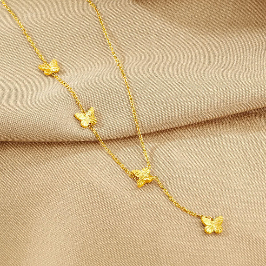 Damen Butterfly-inspiriertes zartes Halskettchen Shop Nory
