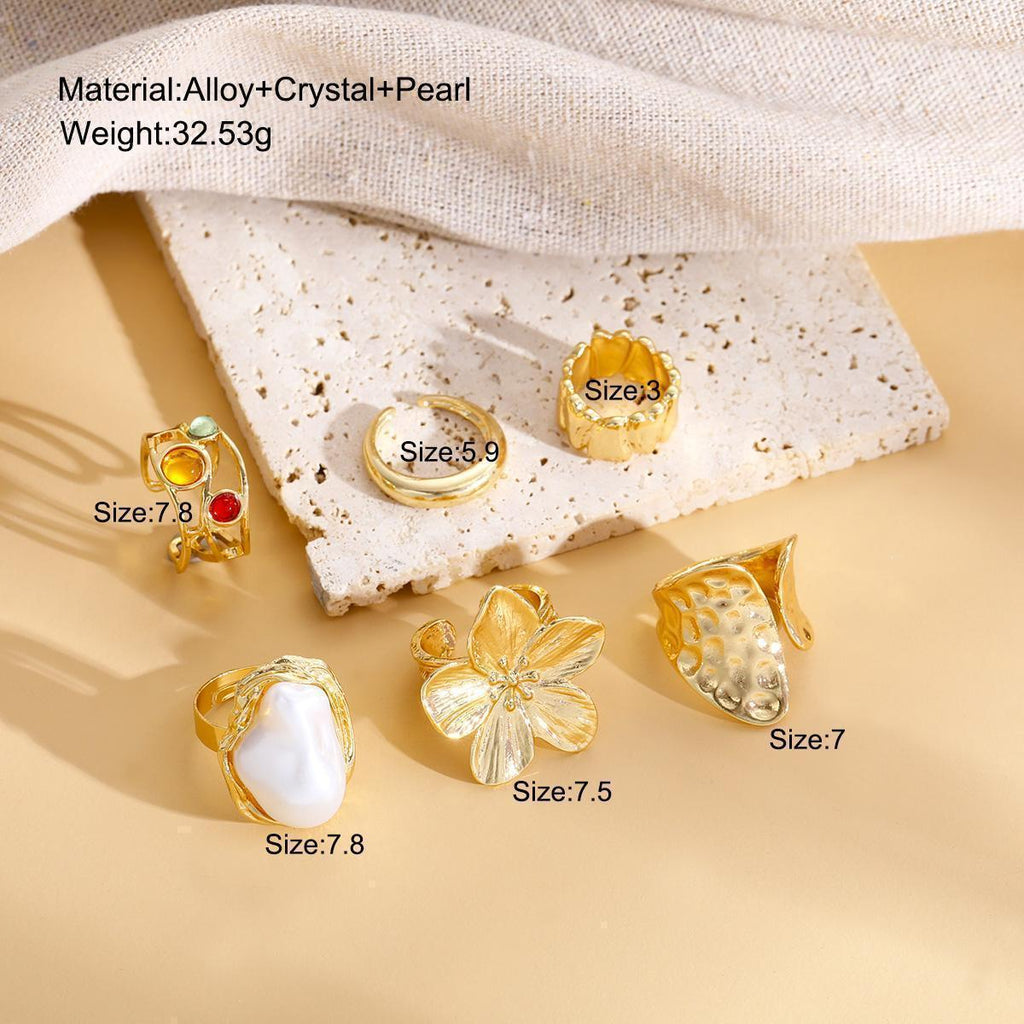 Damen modisches Ring-Set mit kreativen Designvariationen Shop Nory