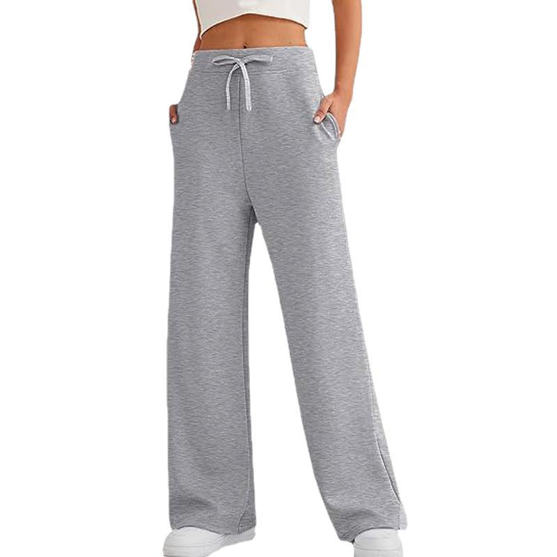Damen Weite Freizeit-Hose mit elastischem Bund und praktischen Taschen