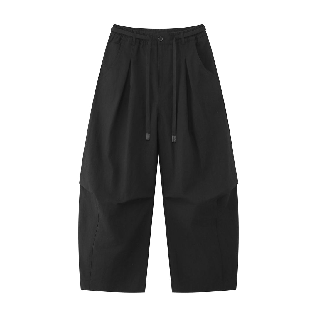Damen Weite Culotte-Hose mit hohem Bund, Kellerfalten und Kordelzug Shop Nory