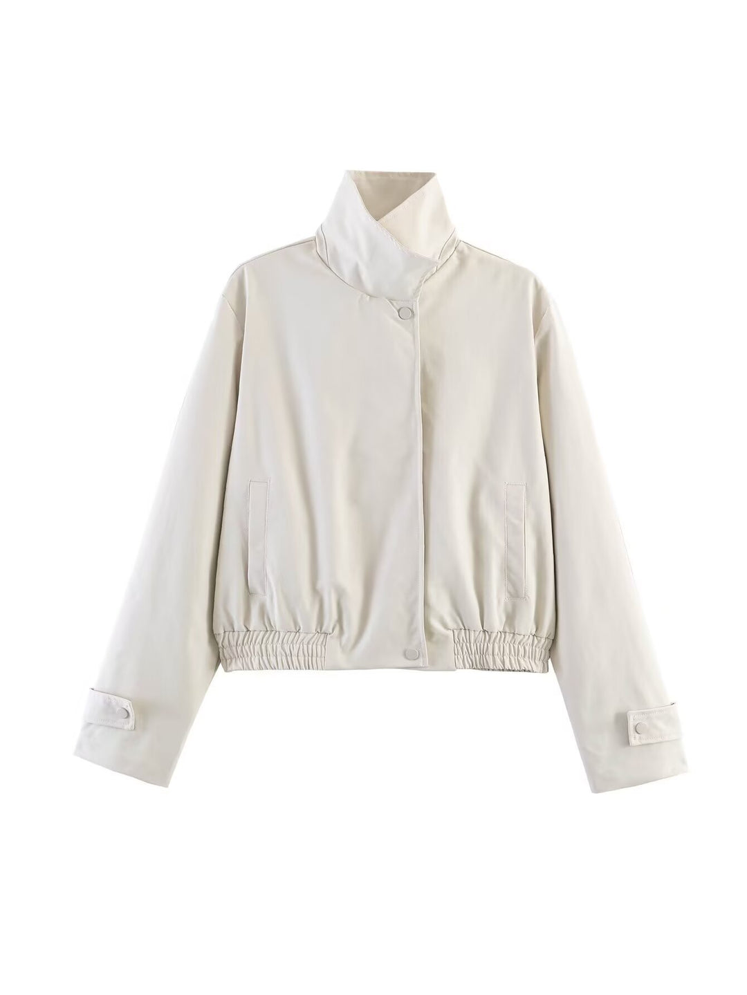 Damen Kurzblouson mit hohem Stehkragen, elastischem Bund und verdeckter Druckknopfleiste Shop Nory