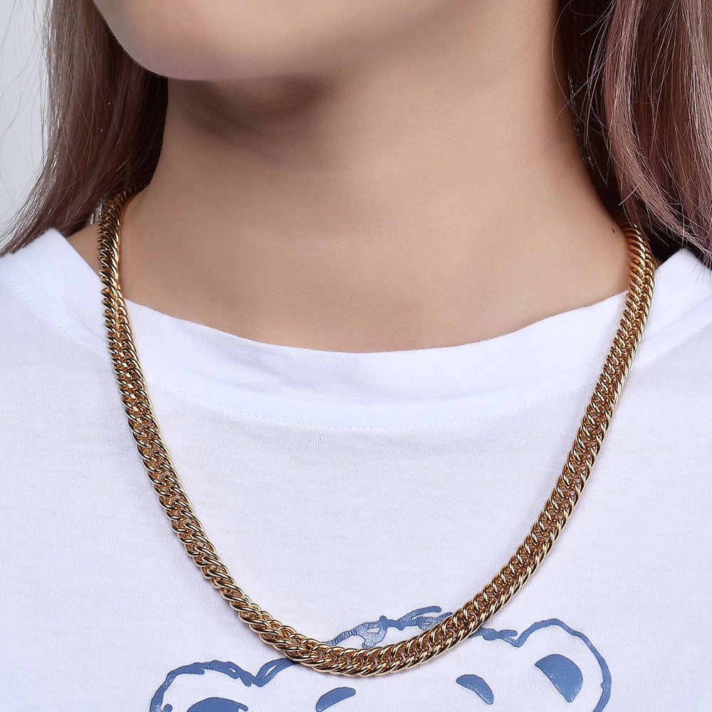 Damen Gliederkette aus hochwertigem Edelstahl mit sicherem Karabinerverschluss Shop Nory