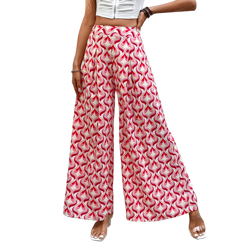 Damen Weite Hosen mit buntem Muster Shop Nory