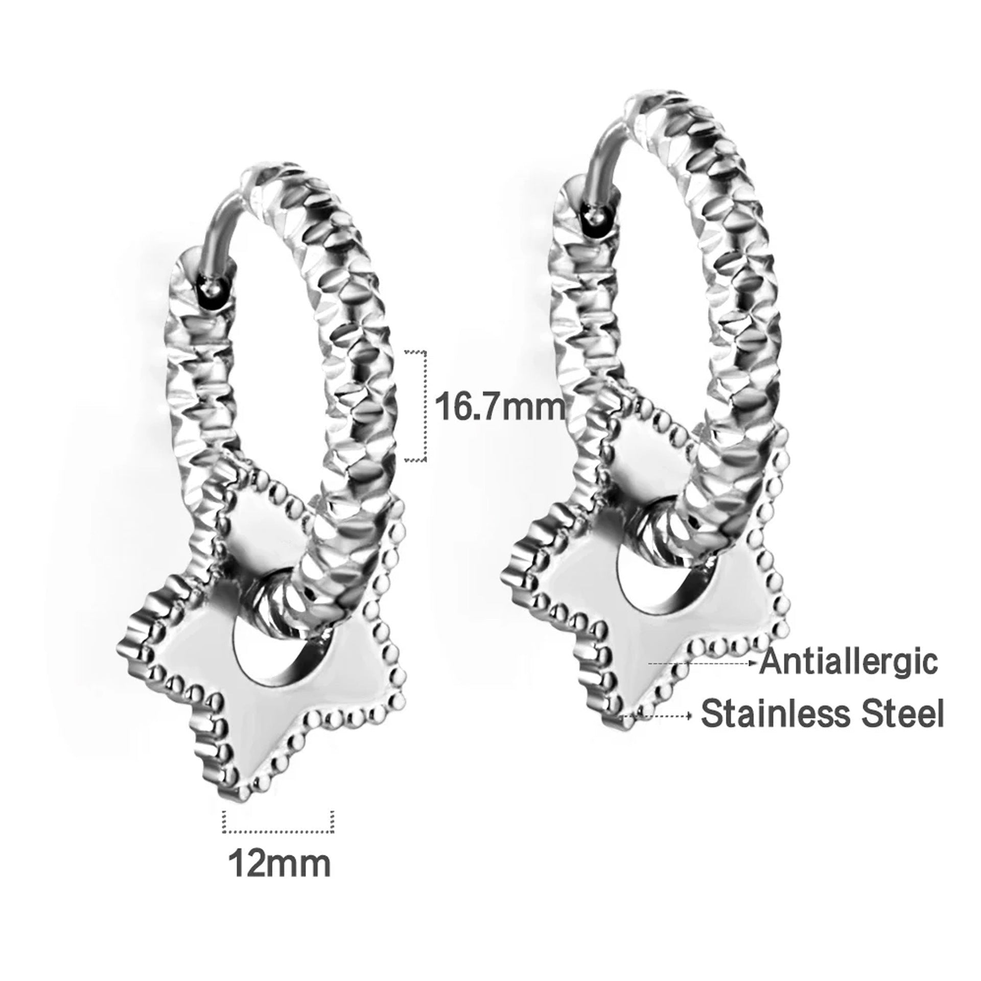 Damen Hängende Ohrstecker mit elegantem konischem Anhänger aus Edelstahl Shop Nory