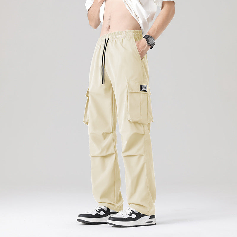 Herren Multifunktionale Cargo-Loungehose mit elastischem Tunnelzugbund, Mehrfachtaschen & verstellbarem Beinabschluss Shop Nory